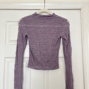 Urban Outfitters Purple Lace Crop Top